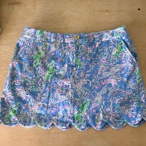 Lilly Pulitzer skort with scalloped hem